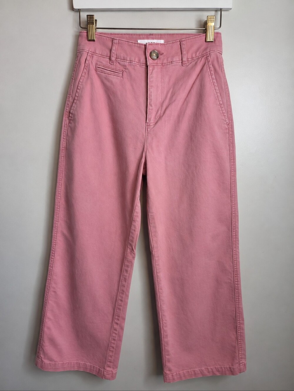 LOFT Monroe Wide Leg Petite Pink Pants Size 00P